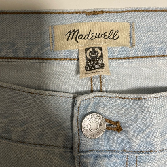 Madewell Slouchy Boyjeans, Light Wash, Ripped - 32 Petite - Picture 12 of 12